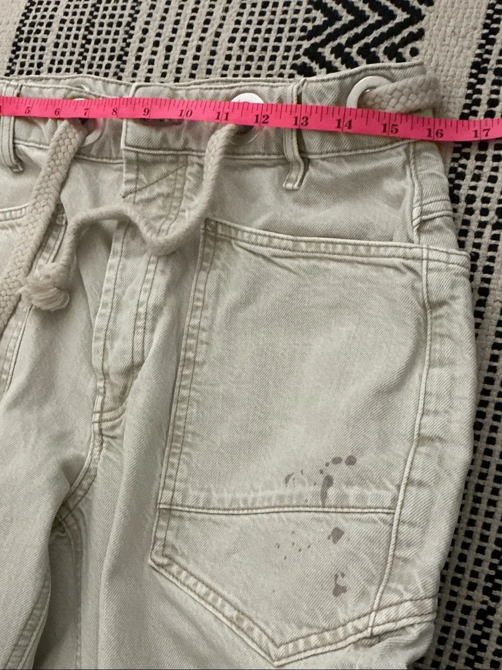We The Free Moxie Low Slung Pull On Drawstring Barrel Jeans - Picture 7 of 7